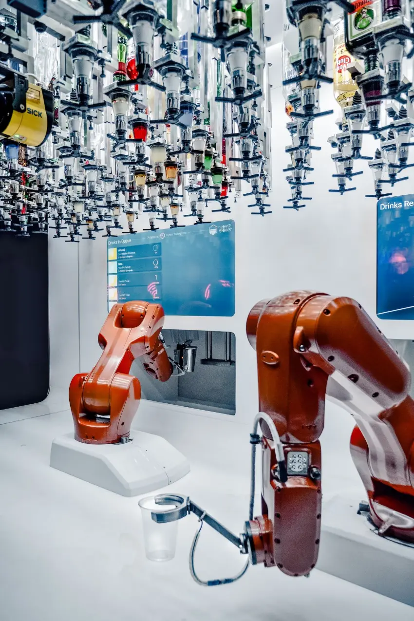 two red power tools inside room