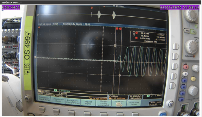 Screenshot of scope’s capture of  Measurement of former PAM Wave and the original one delay (176 ns)